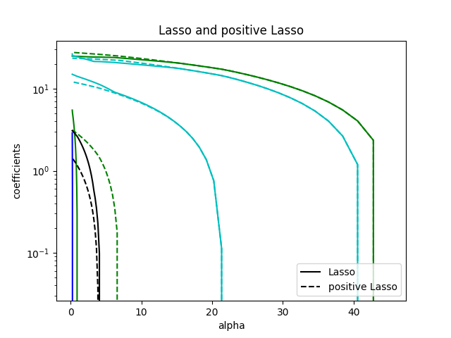 Lasso and positive Lasso